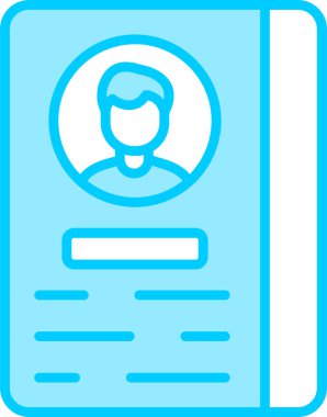 Basit web profili simgesi, vektör illüstrasyonu