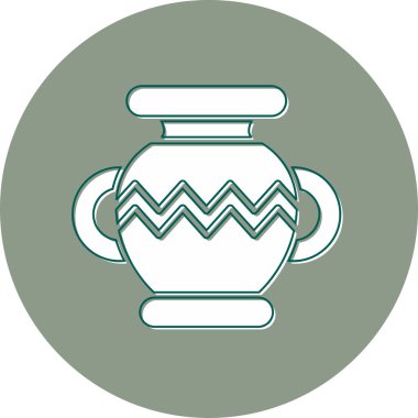 Vazo. Web simgesi basit illüstrasyon