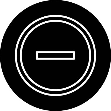 Eksi işareti simge vektör çizim