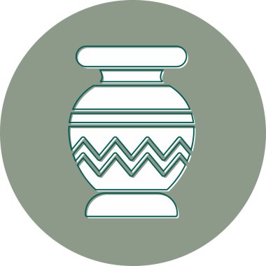 Vazo. Web simgesi basit illüstrasyon