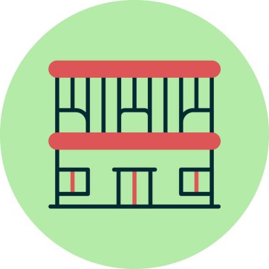 Çubuk İnşa Simgesi, Beyaz Arkaplanda Vektör İllüstrasyonu 