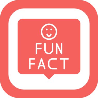 eğlenceli bilgi simgesi, basit vektör illüstrasyonu