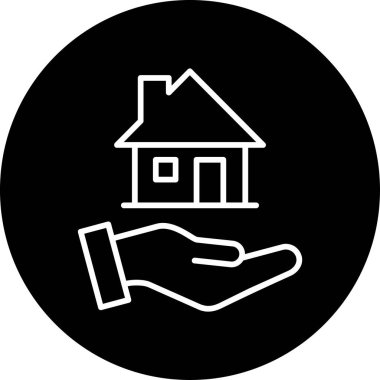 ev ve el simge vektör çizim