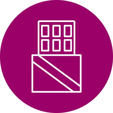 Çikolata çubuğu web simgesi, vektör illüstrasyonu