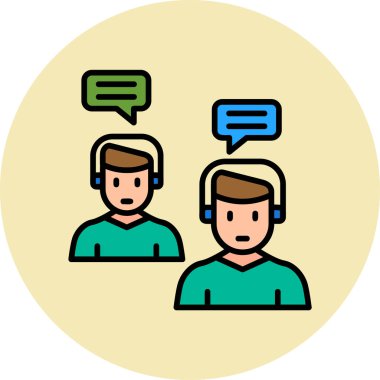 Konuşma, web simgesi basit illüstrasyon