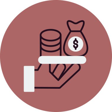 Kârlı bar tablosu vektör simgesi. 