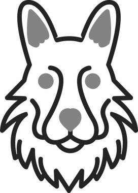 Alman kurdu. Web simgesi basit illüstrasyon