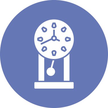 Saat web simgesi, vektör illüstrasyonu