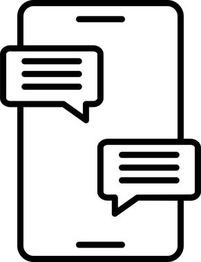 Sohbet mesajı vektör illüstrasyonu