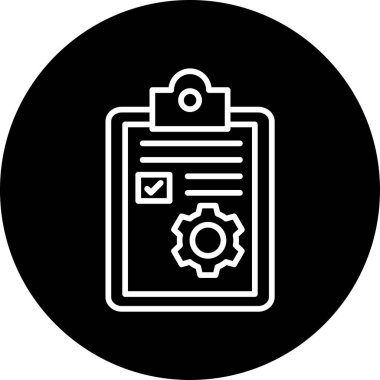 Deneme listesi düz simge, iş, vektör,