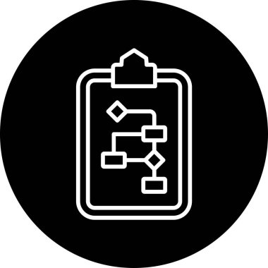 Strateji iş simgesi, vektör illüstrasyonu