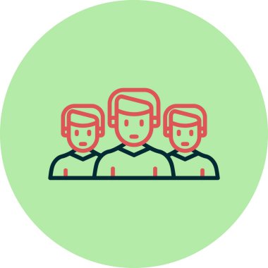 Takım. Web simgesi basit illüstrasyon