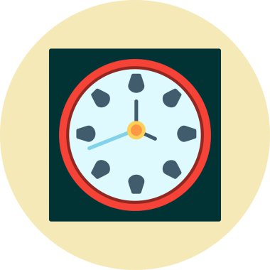 Saat web simgesi, vektör illüstrasyonu