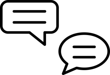 Konuşma baloncukları, iletiler, vektör illüstrasyonu