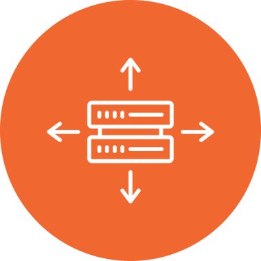Bir vektör biçiminde gösterilen modern kullanıcı veri simgesi.