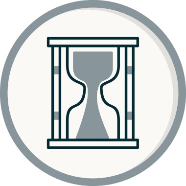 Kum saati simgesi, vektör illüstrasyonu 
