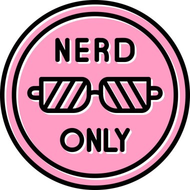 Sadece İnek metin simgesi, vektör illüstrasyonu