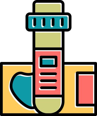  Kan testi. Web simgesi basit illüstrasyon