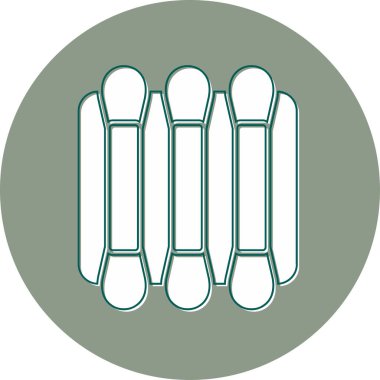 Pamuk Bud web simgesi, basit vektör illüstrasyonu