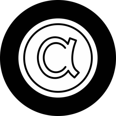 Alfa. Web simgesi basit tasarım