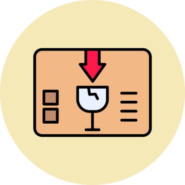 Kırılgan ağ simgesi vektör çizimi