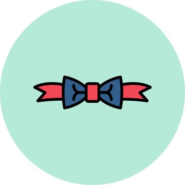 Kurdele yayı. Web simgesi basit illüstrasyon