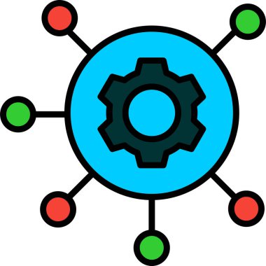 Omni kanalı. Web simgesi basit illüstrasyon