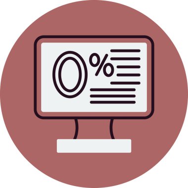 Pil Yüzdesi simgesi, vektör illüstrasyonu