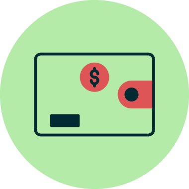 Wallet icon, vector illustration simple design