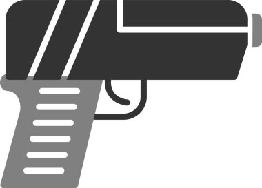 Pompalı tüfek ikonu. Web için tabanca vektör simgelerinin basit çizimi 