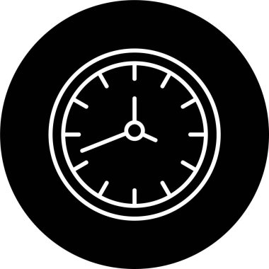 Saat web simgesi, vektör illüstrasyonu