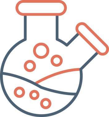 Kimyasal matara simgesi, vektör çizimi basit tasarım