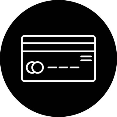 Banka kredi kartı simgesi vektör illüstrasyonu