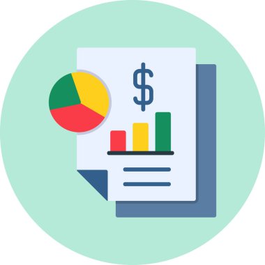 belge mali Rapor vektör simgesi  