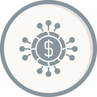 Elektronik para sembolü. İllüstrasyon ticari finans yönetimi üzerine odaklandı.