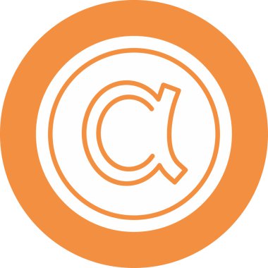 Alfa. Web simgesi basit tasarım