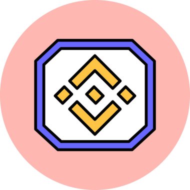 Binance madeni parası. Web simgesi basit illüstrasyon