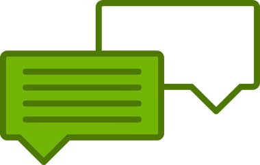 Sohbet mesajı vektör illüstrasyonu