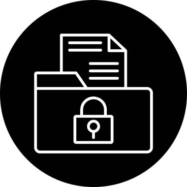 Basit Gizli simge vektör illüstrasyonu