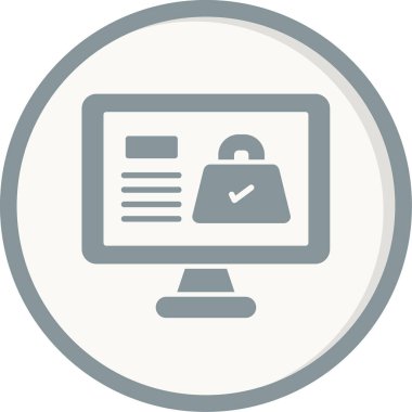 Çevrimiçi Dükkan simgesi vektör çizimi