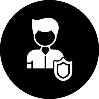 Man avatar simgesi, vektör illüstrasyonu 