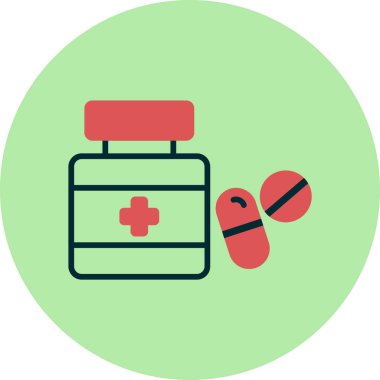 uyuşturucu ve hap ikonu vektör illüstrasyonu