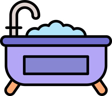 Küvet. Web simgesi basit tasarım 