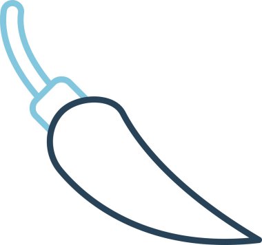 Chili biber simgesi, vektör illüstrasyonu 