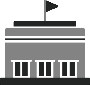 Belediye Binası web simgesi basit tasarım 