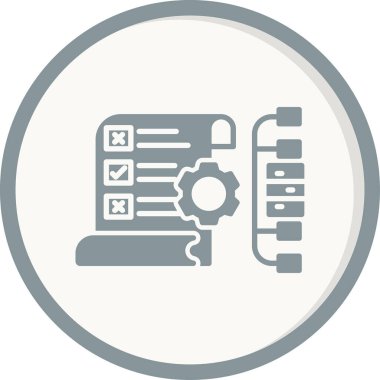 Birikmiş. Web simgesi basit illüstrasyon