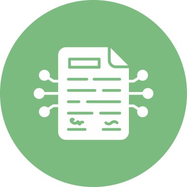 Smart Contracts ağ simgesi, vektör illüstrasyonu