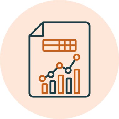 Bir tablo simgesinin vektör illüstrasyonu