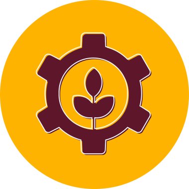 Bitki dişlide kalır. Web simgesi basit illüstrasyon 