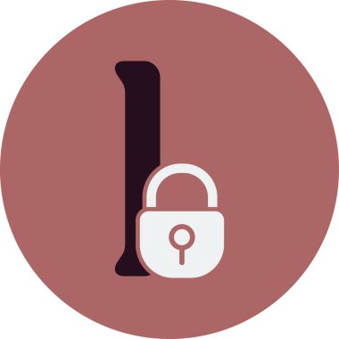 Küçük L web simgesi vektör illüstrasyonu